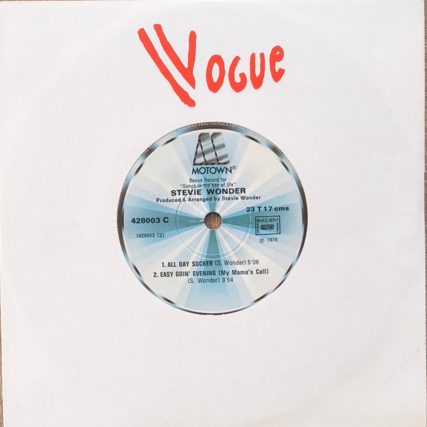 STEVIE WONDER - Songs In The Key Of Life (Disque Couleur Orange) (+45 tours)