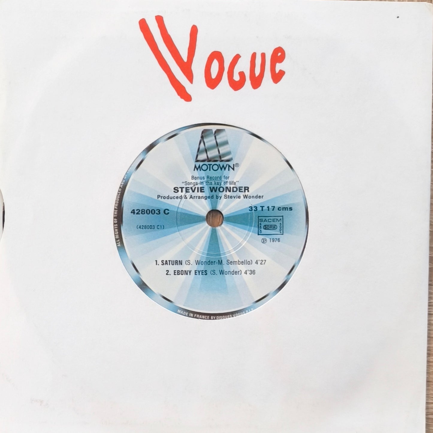 STEVIE WONDER - Songs In The Key Of Life (Disque Couleur Orange) (+45 tours)