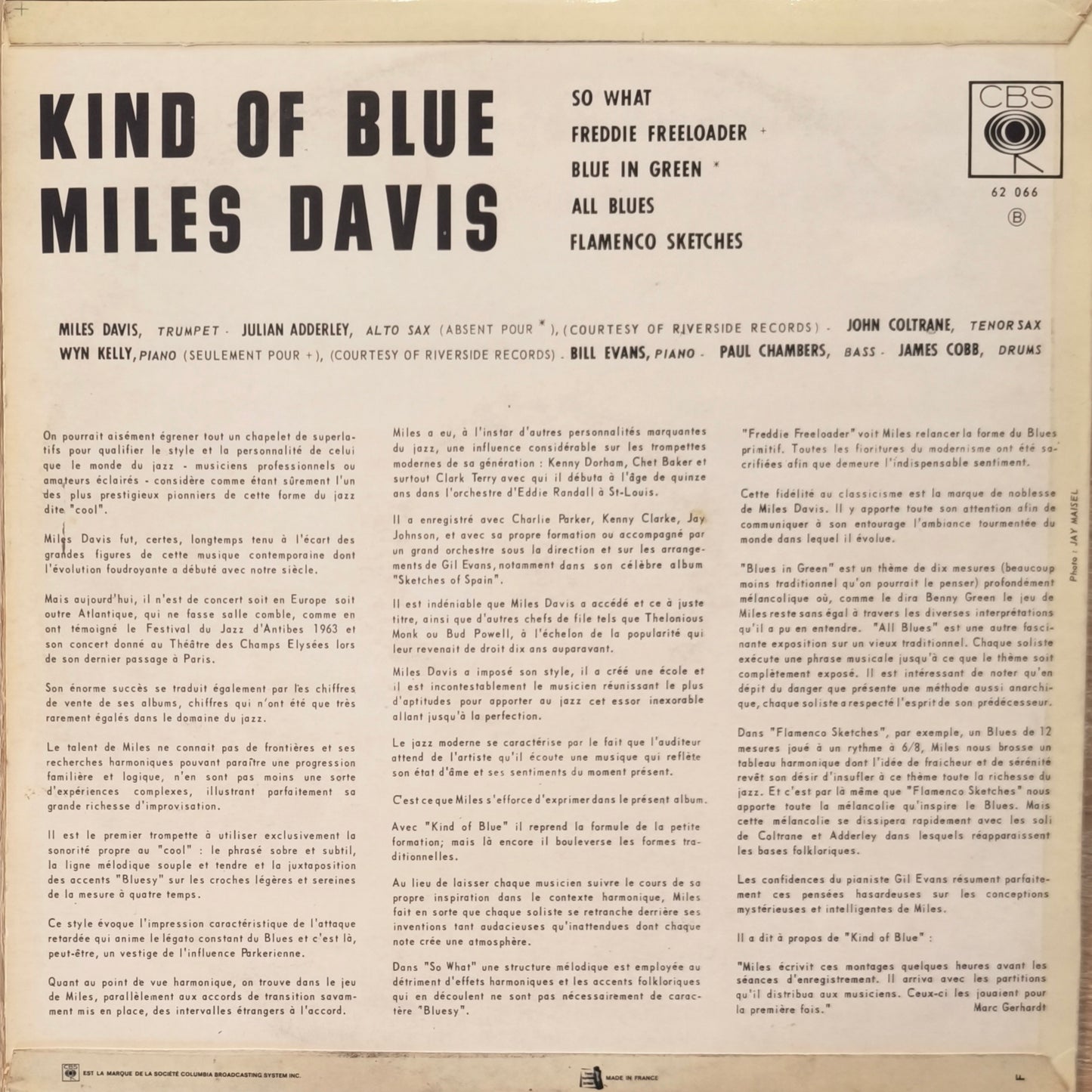 MILES DAVIS - Kind Of Blue