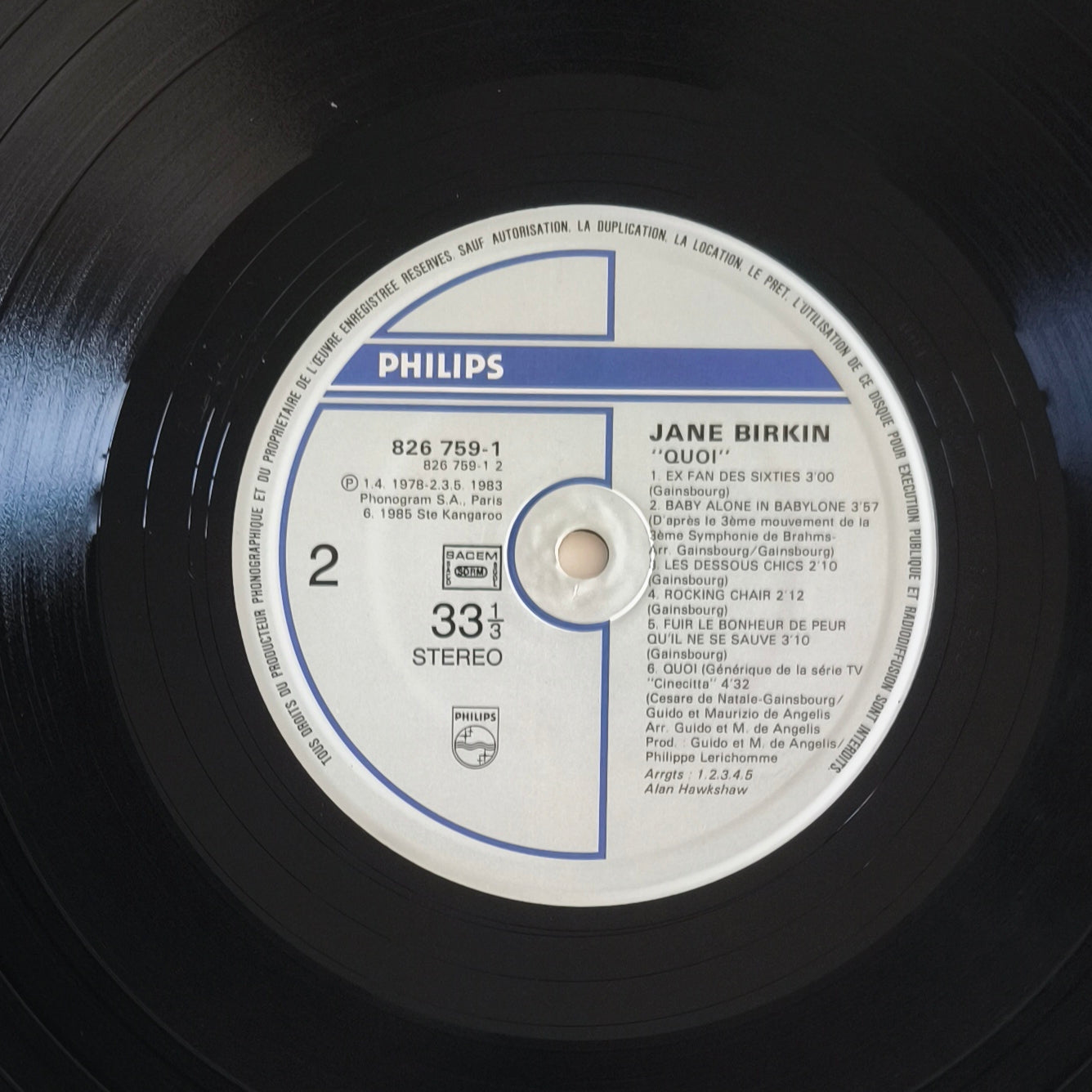 JANE BIRKIN - Quoi