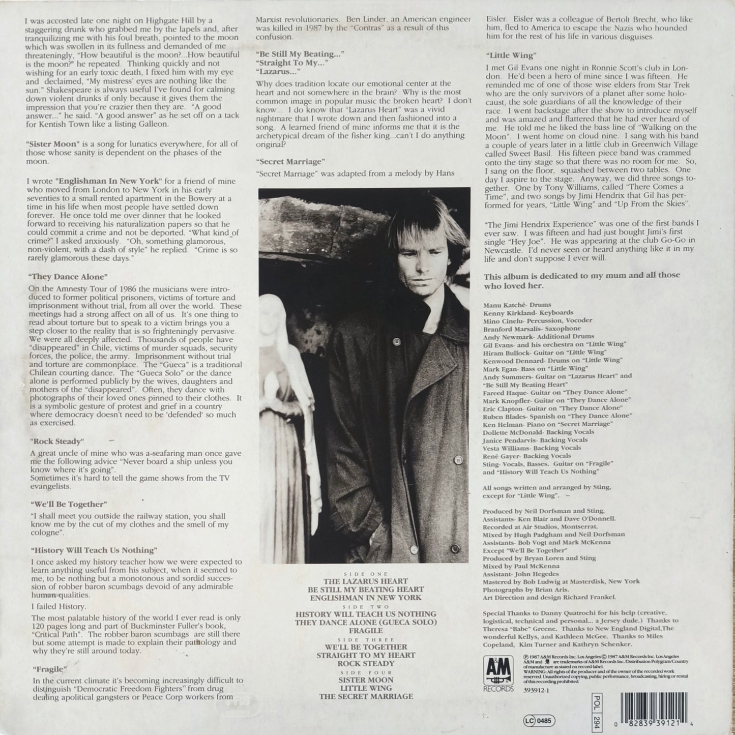 STING - ...Nothing Like The Sun