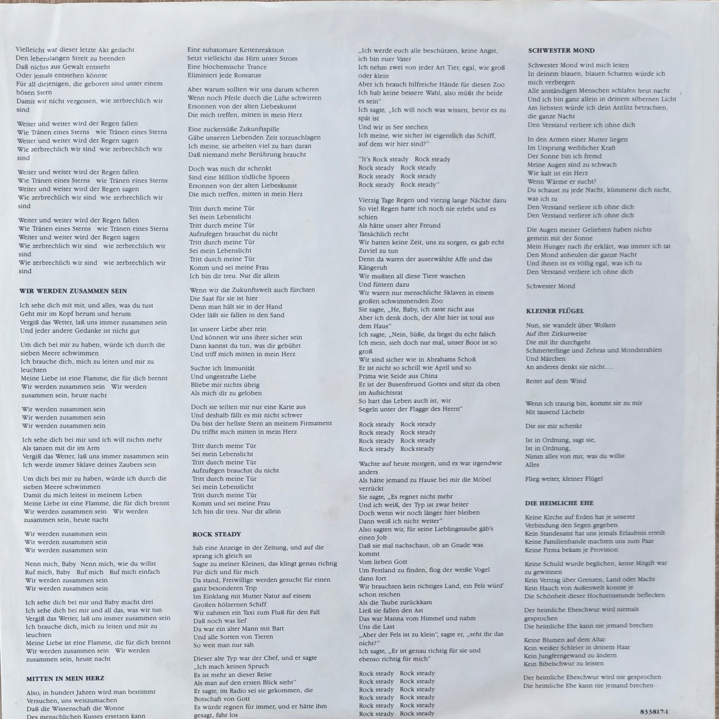 STING - ...Nothing Like The Sun