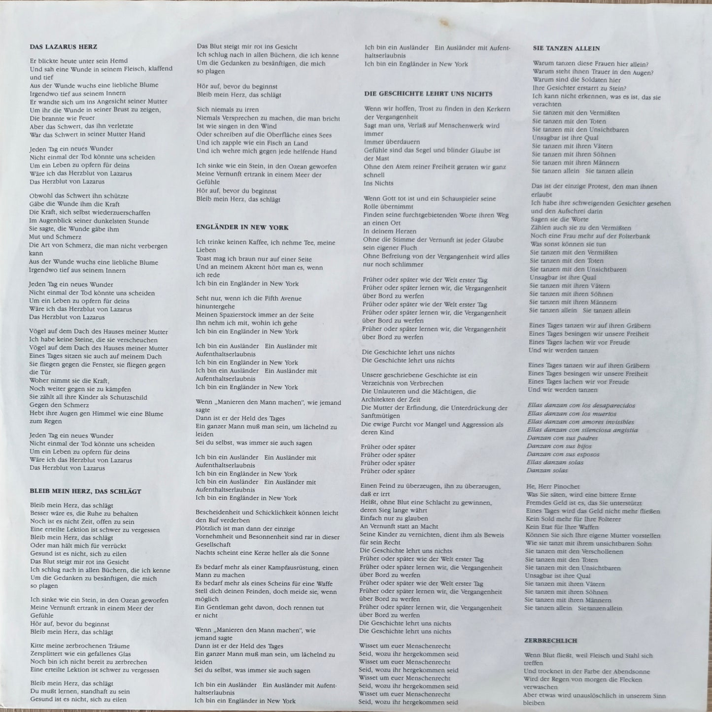 STING - ...Nothing Like The Sun