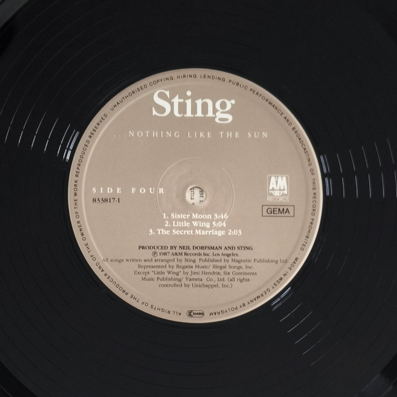 STING - ...Nothing Like The Sun