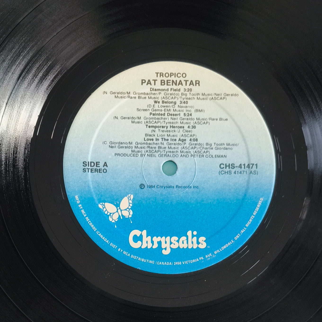 PAT BENATAR - Tropico (Pressage Canada)