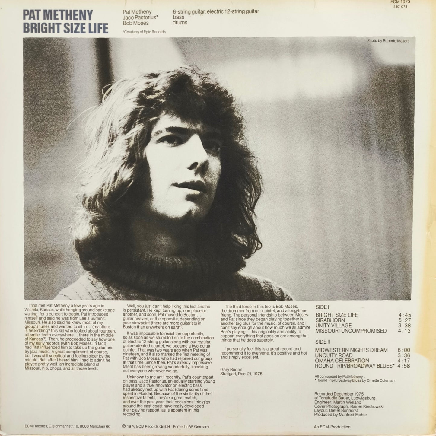 PAT METHENY - Bright Size Life