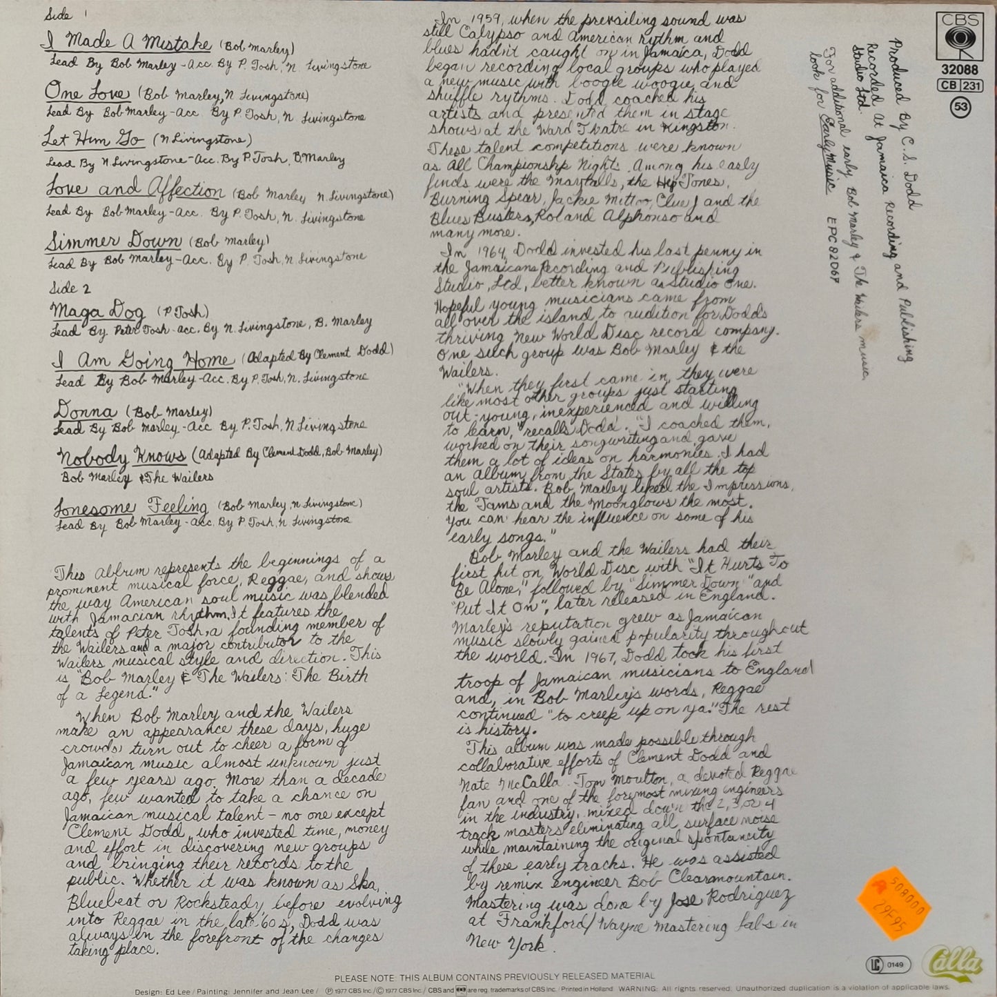 BOB MARLEY & THE WAILERS Feat. PETER TOSH - The Birth Of A Legend