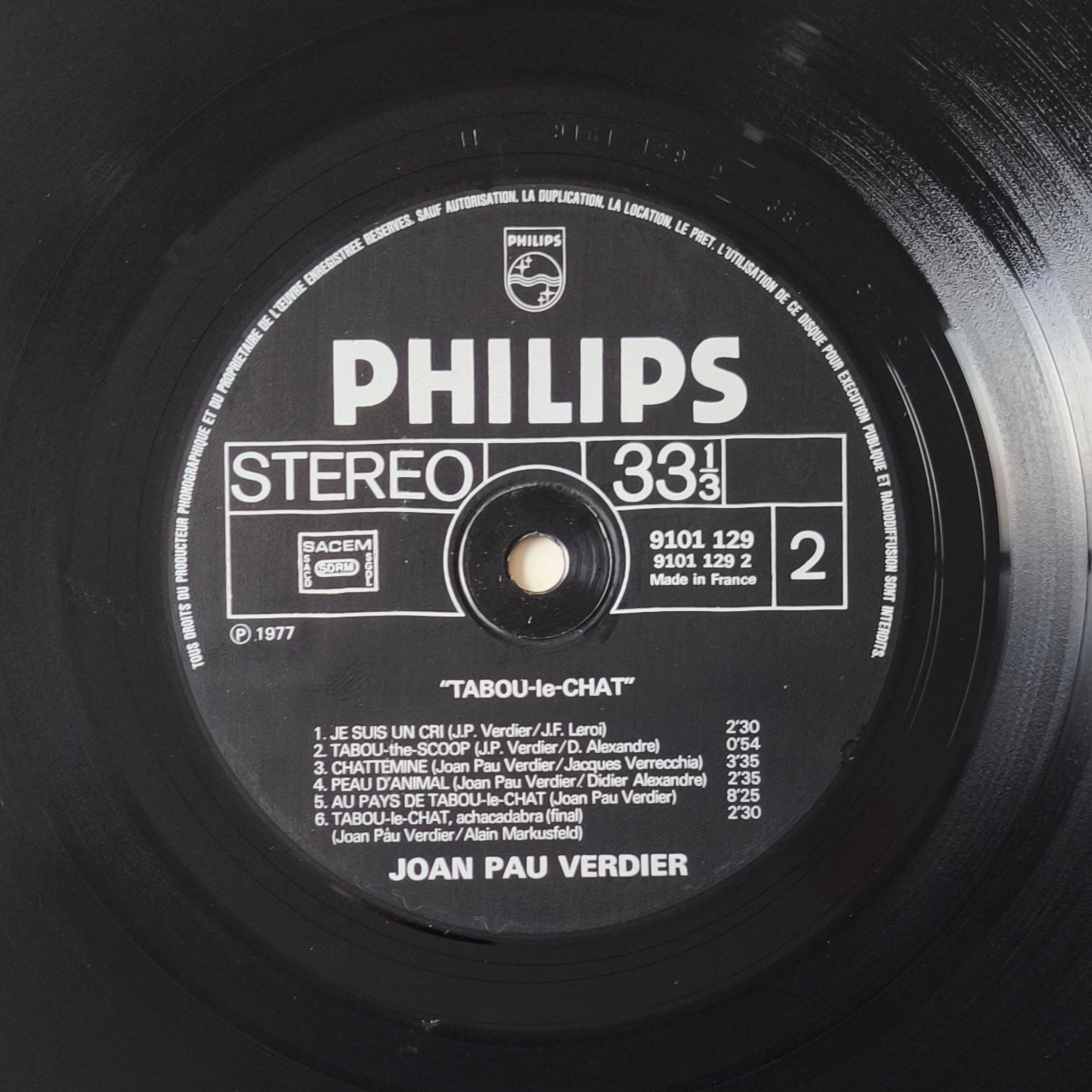 JOAN PAU VERDIER - Tabou-Le-Chat