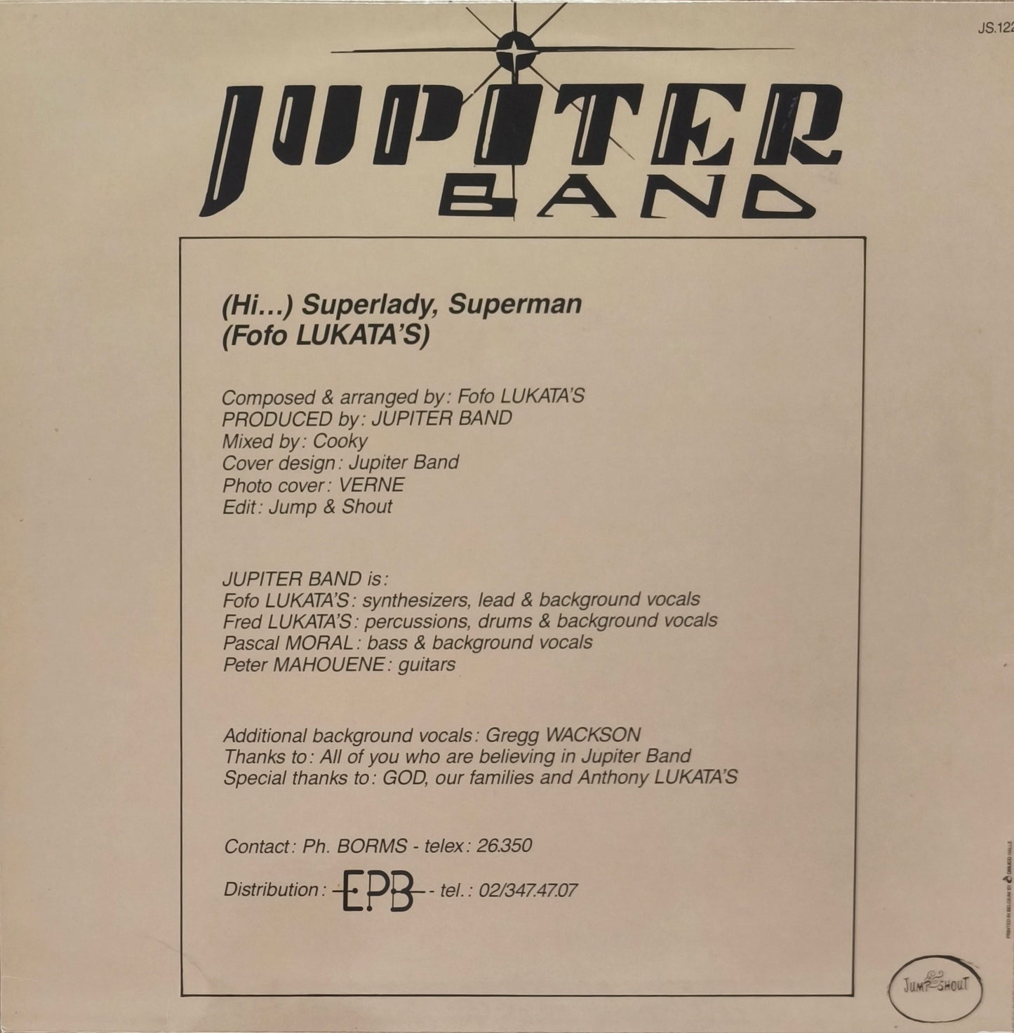 JUPITER BAND - (Hi...) Superlady, Superman (Vinyle couleur)