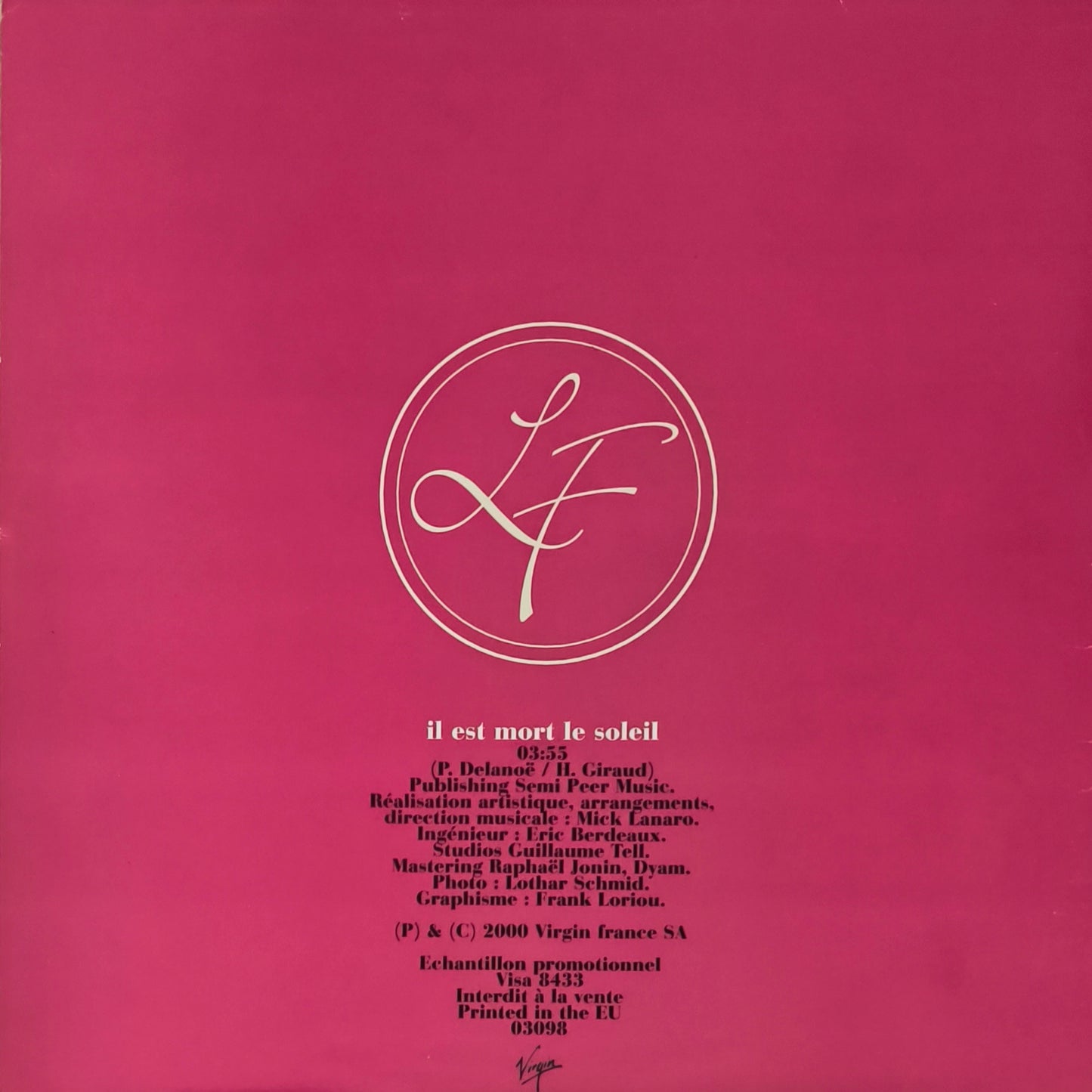 LIANE FOLY - Il Est Mort Le Soleil (Promo)