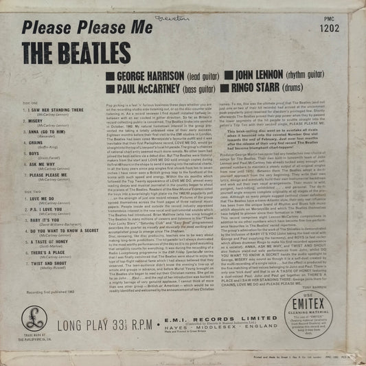 THE BEATLES - Please Please Me (Pressage Mono UK 1963)