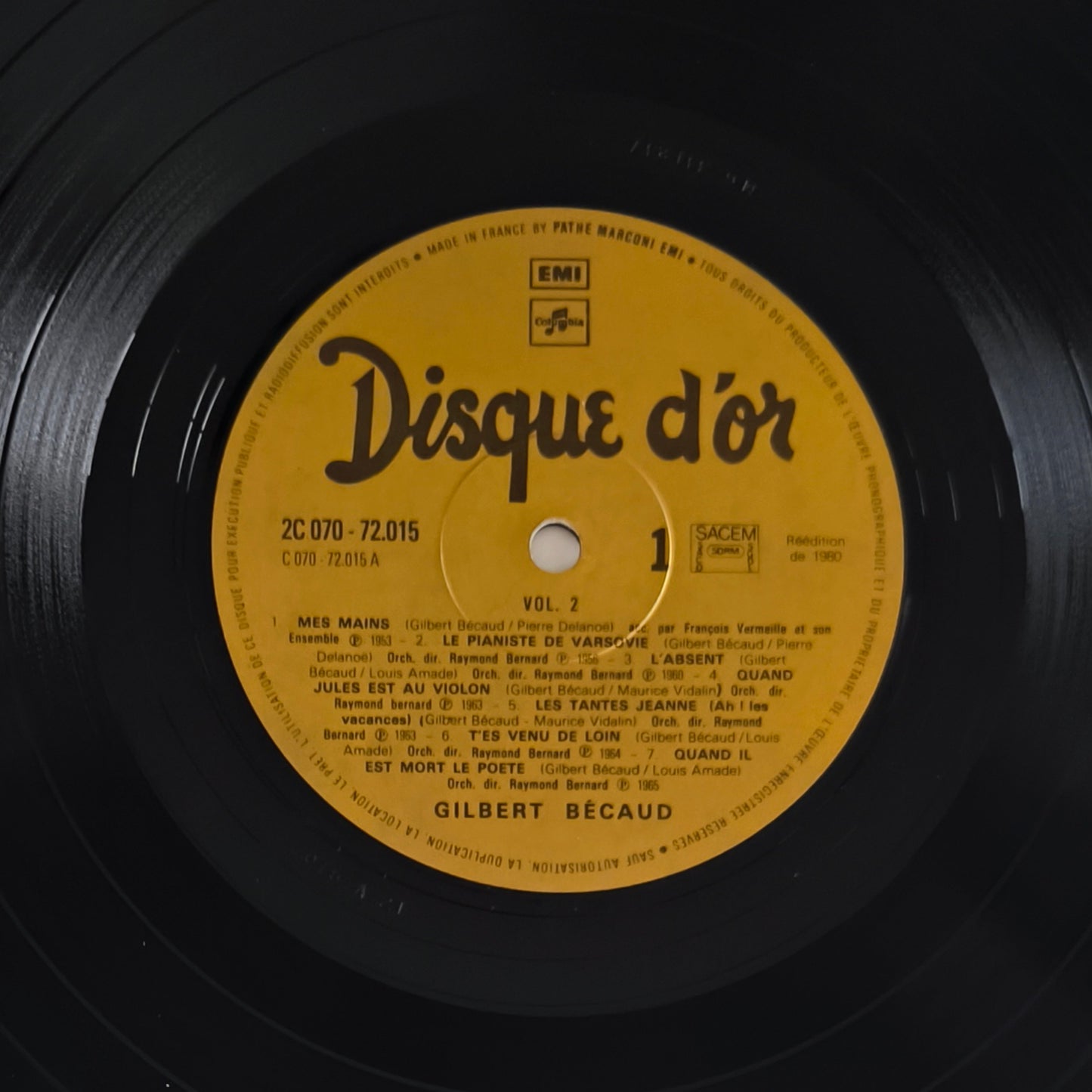GILBERT BECAUD - Disque D'Or Vol. 2