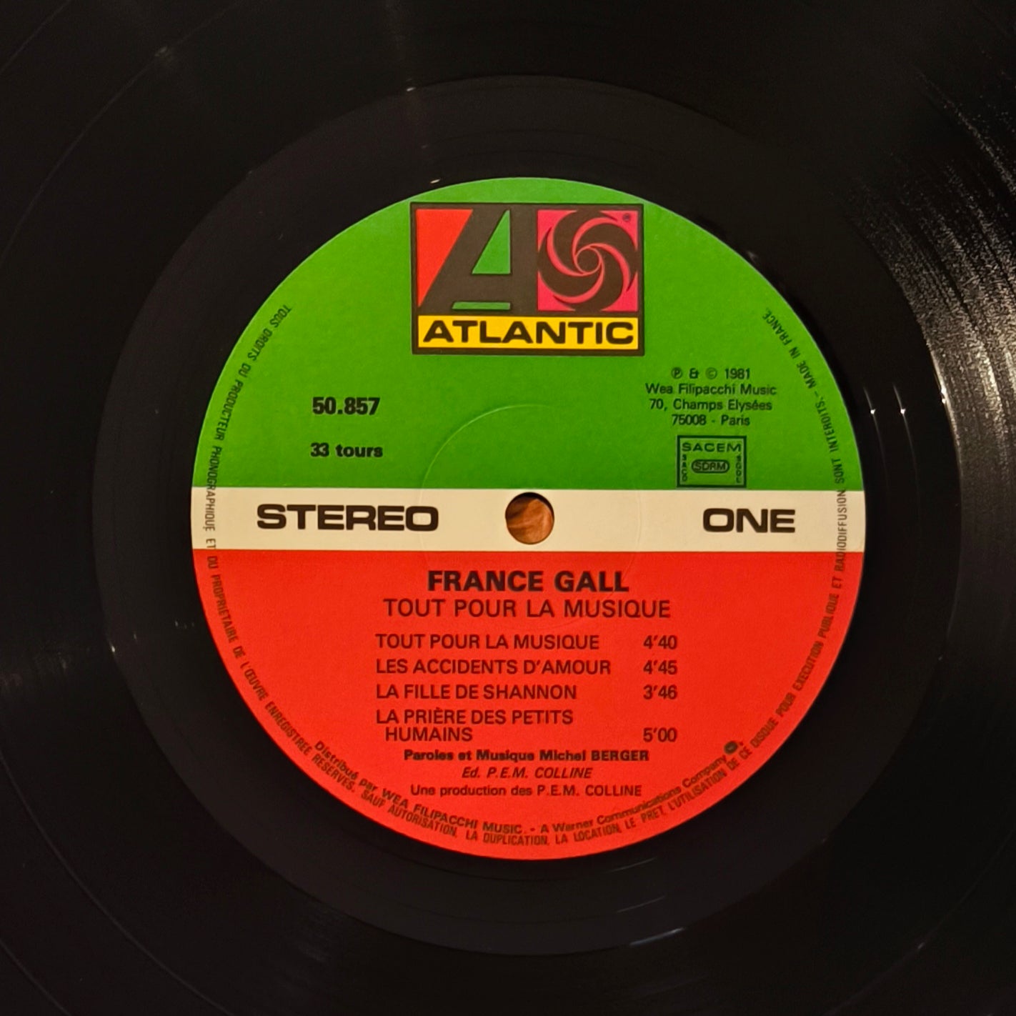 FRANCE GALL - Tout pour la musique