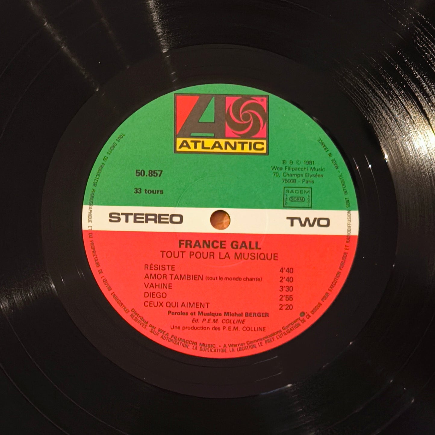 FRANCE GALL - Tout pour la musique