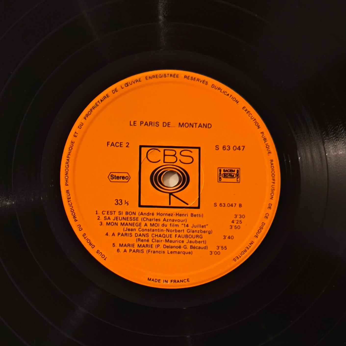 YVES MONTAND - Le Paris De... Yves Montand