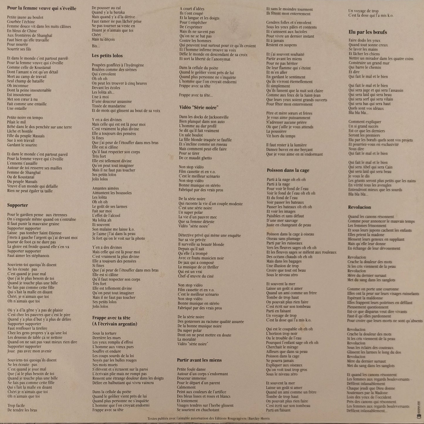 DANIEL BALAVOINE - Loin Des Yeux De L'Occident