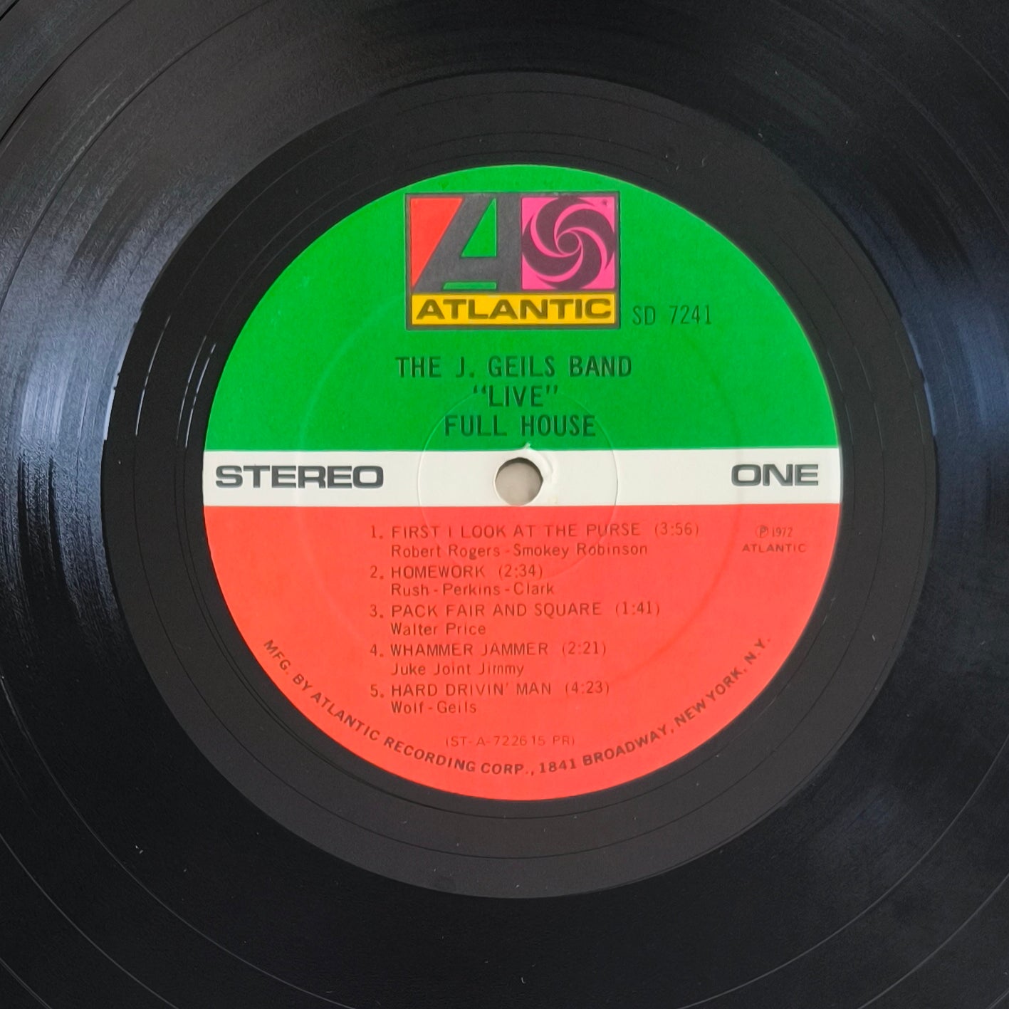 THE J. GEILS BAND - "Live" Full House