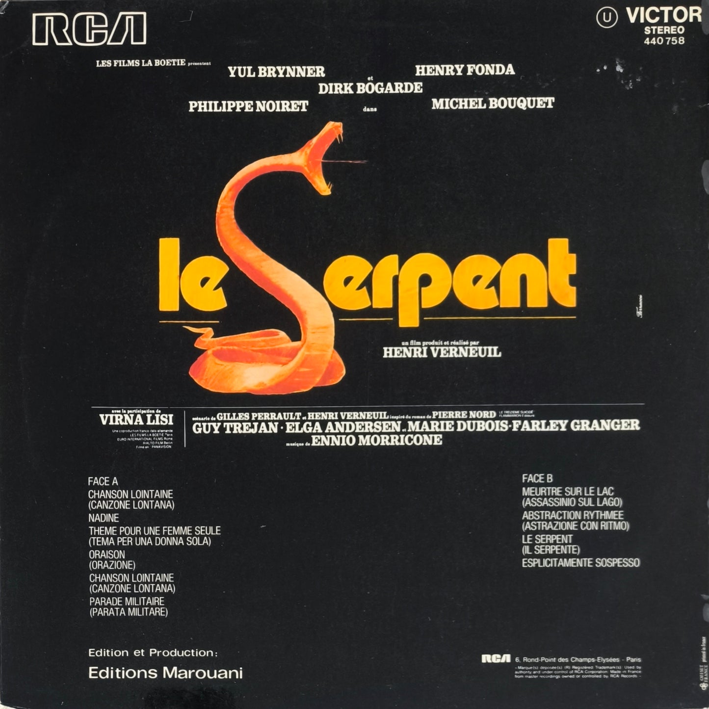 ENNIO MORRICONE - Le Serpent
