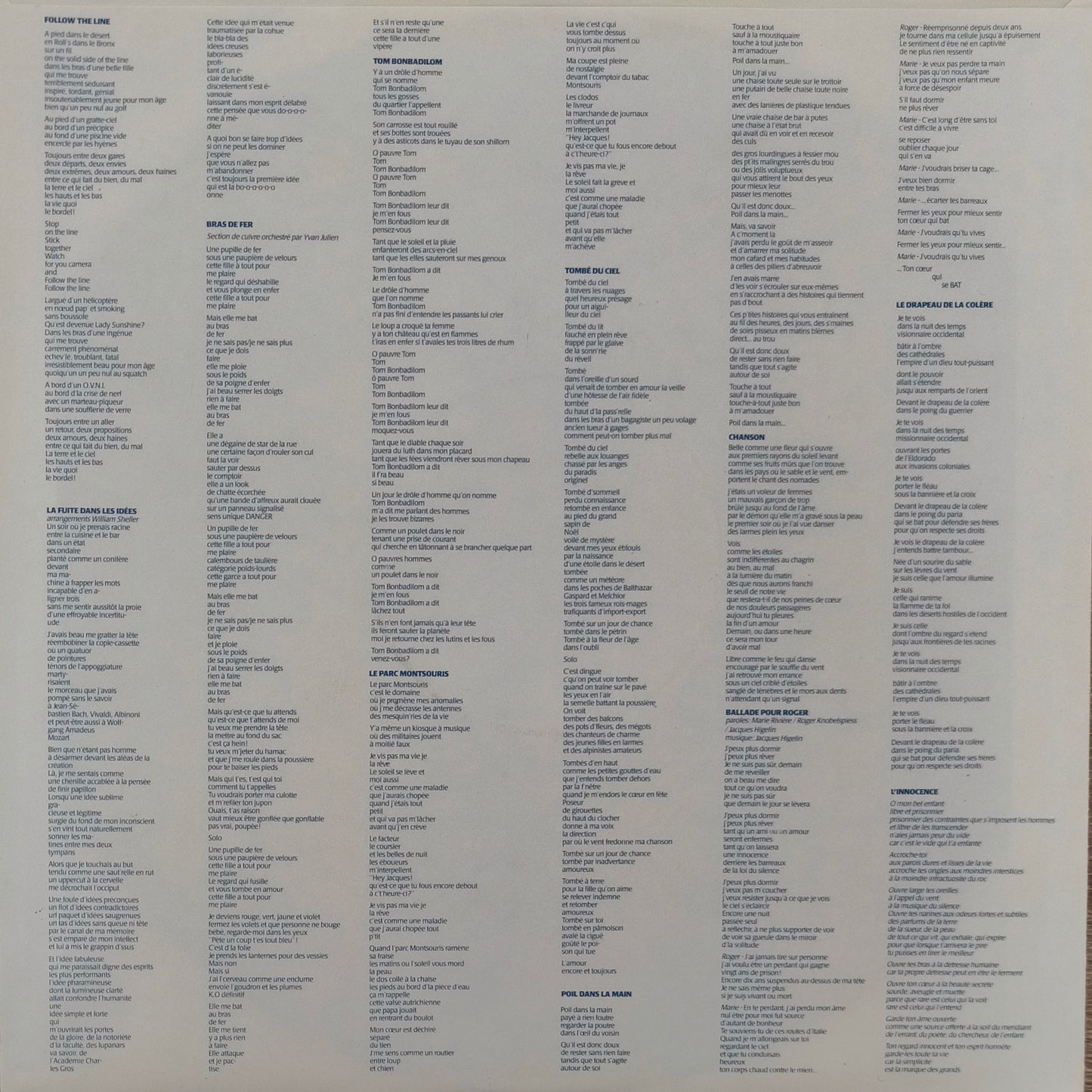 JACQUES HIGELIN - Tombé Du Ciel