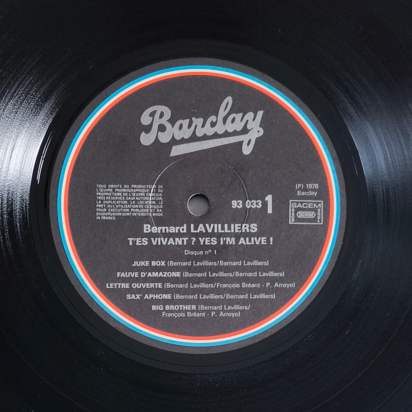 BERNARD LAVILLIERS - T'es Vivant...?