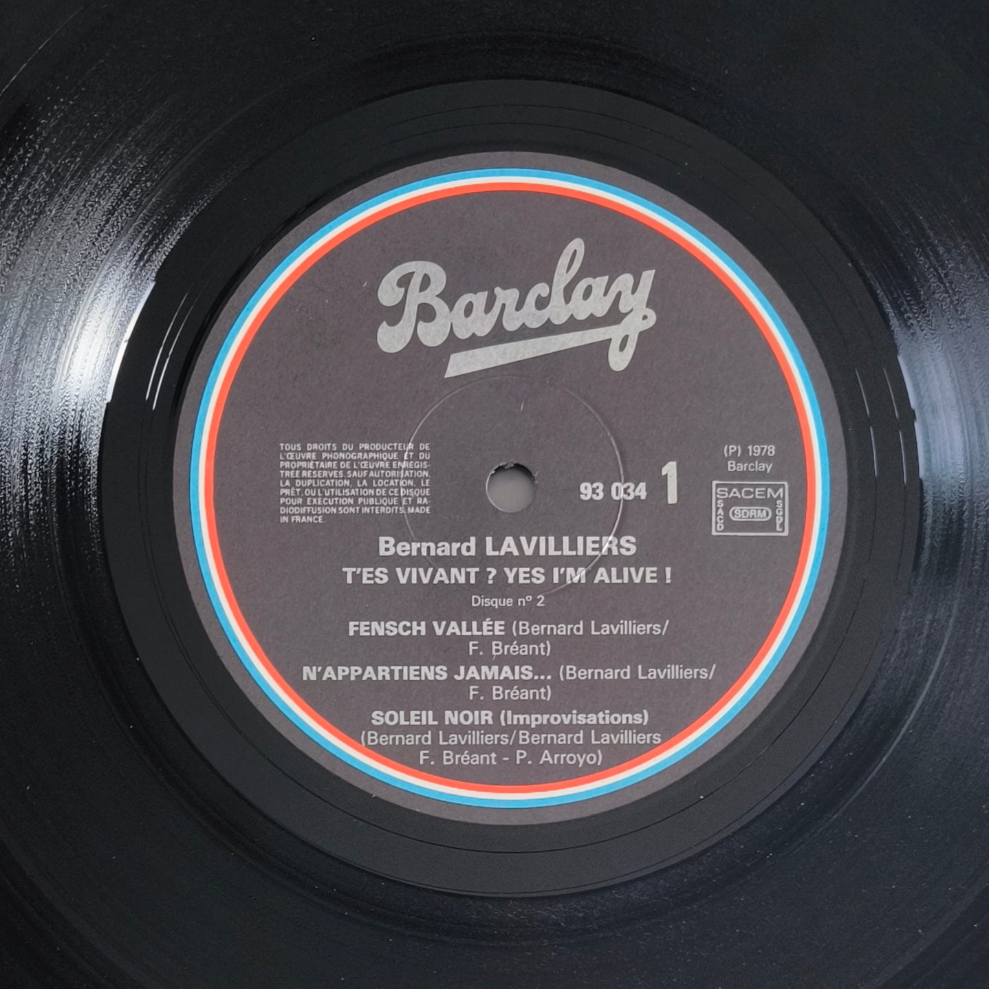 BERNARD LAVILLIERS - T'es Vivant...?