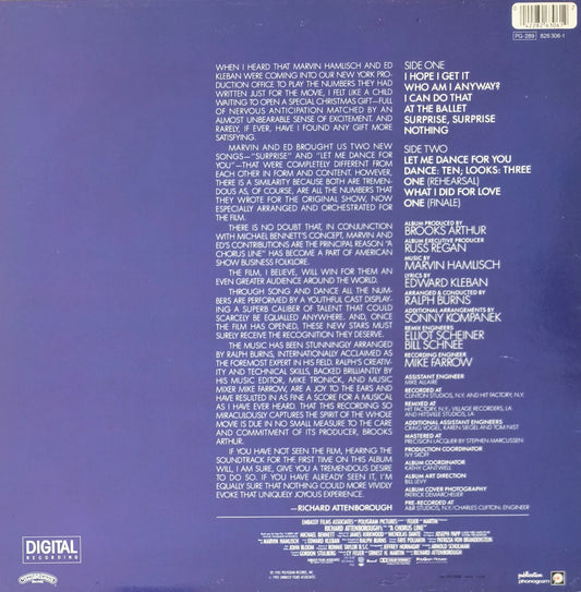 CHORUS LINE - Bande Originale du film