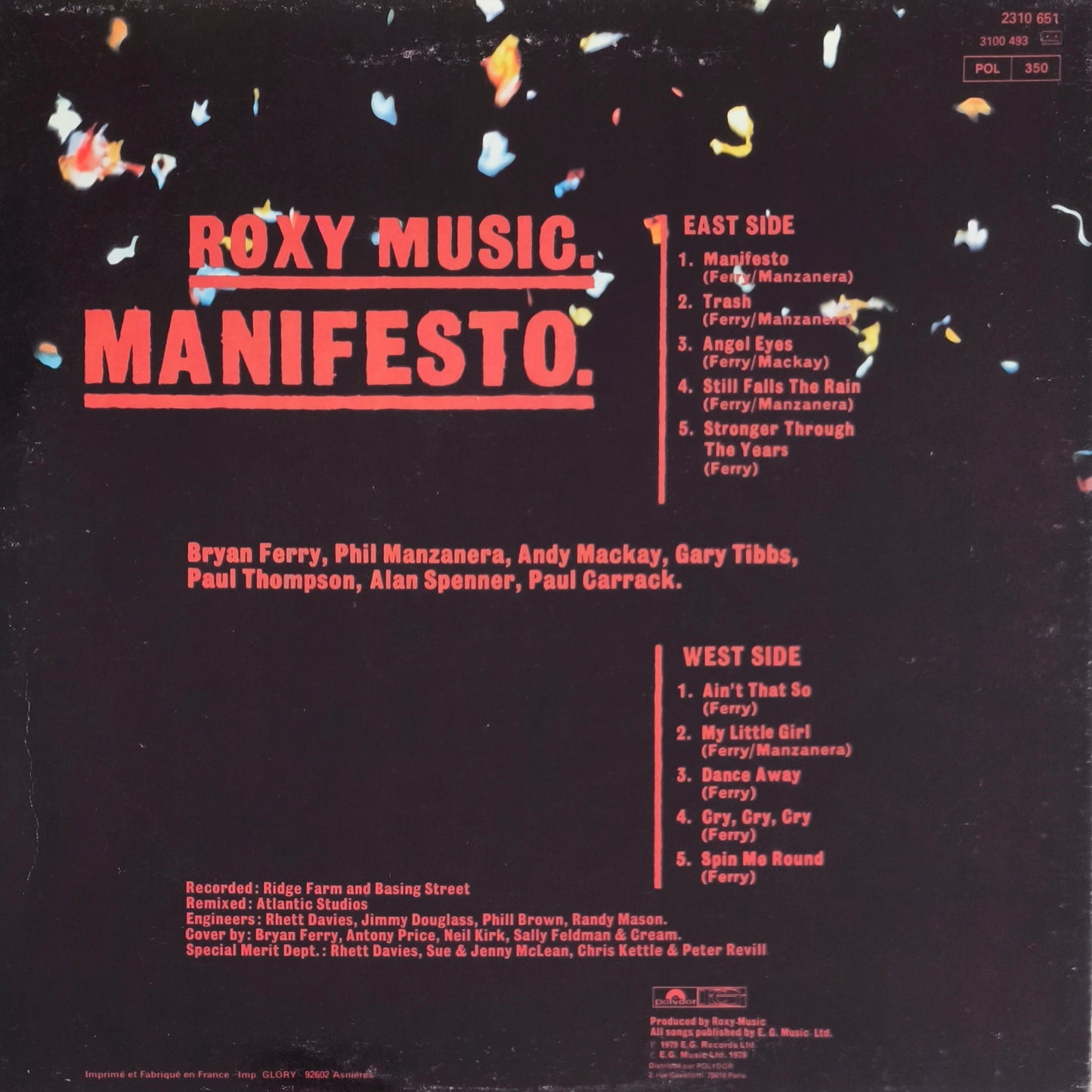 ROXY MUSIC - Manifesto
