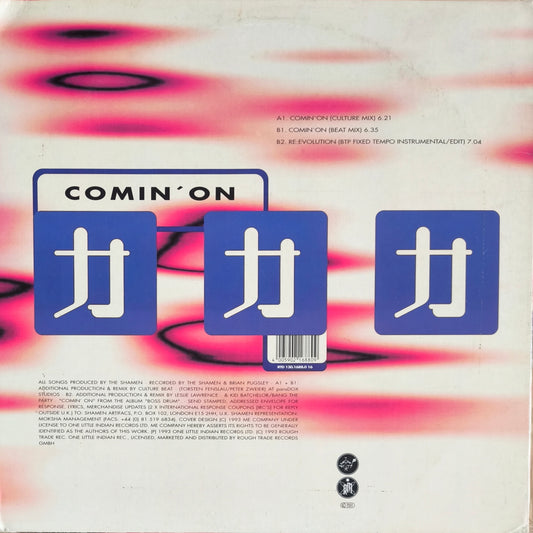 THE SHAMEN - Comin' On (Remixed By Culture Beat)(Disque transparent)