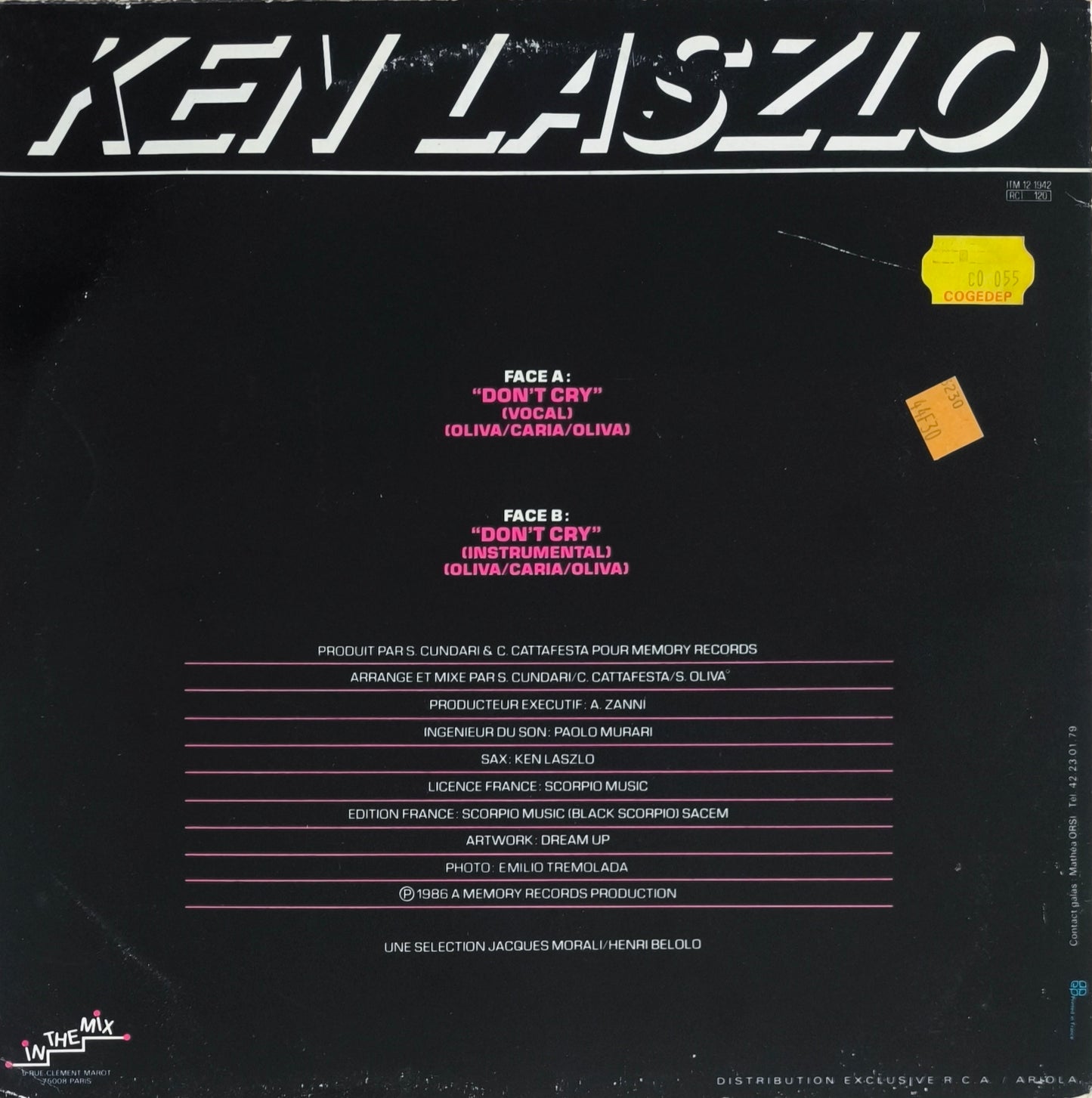 KEN LASZLO - Don't Cry
