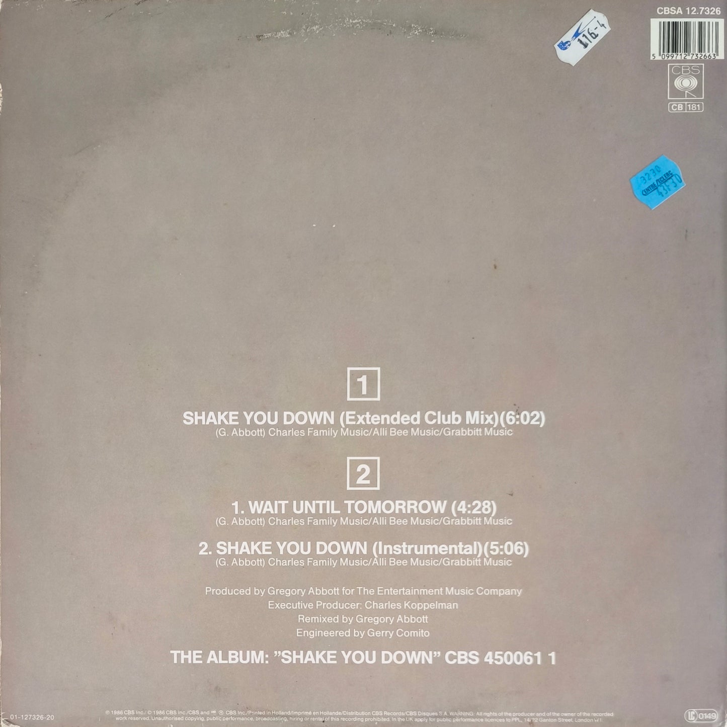 GREGORY ABBOTT - Shake You Down (Extended Club Mix)