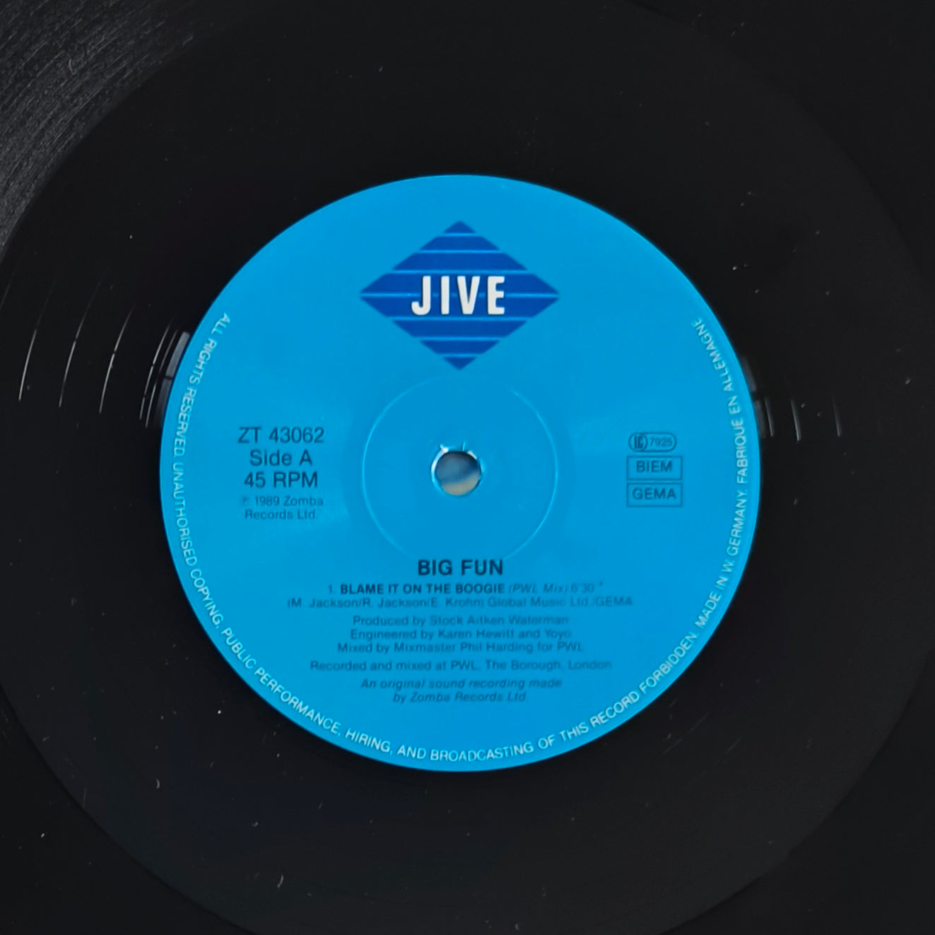 BIG FUN - Blame It On The Boogie