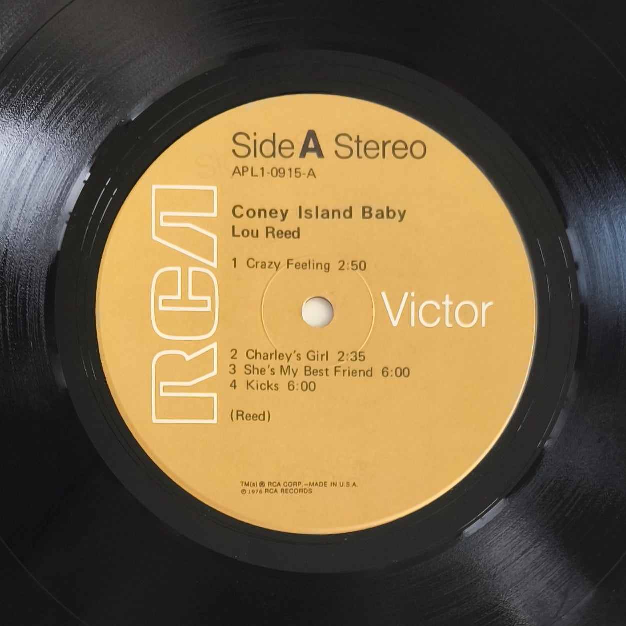 LOU REED - Coney Island Baby (Pressage US)