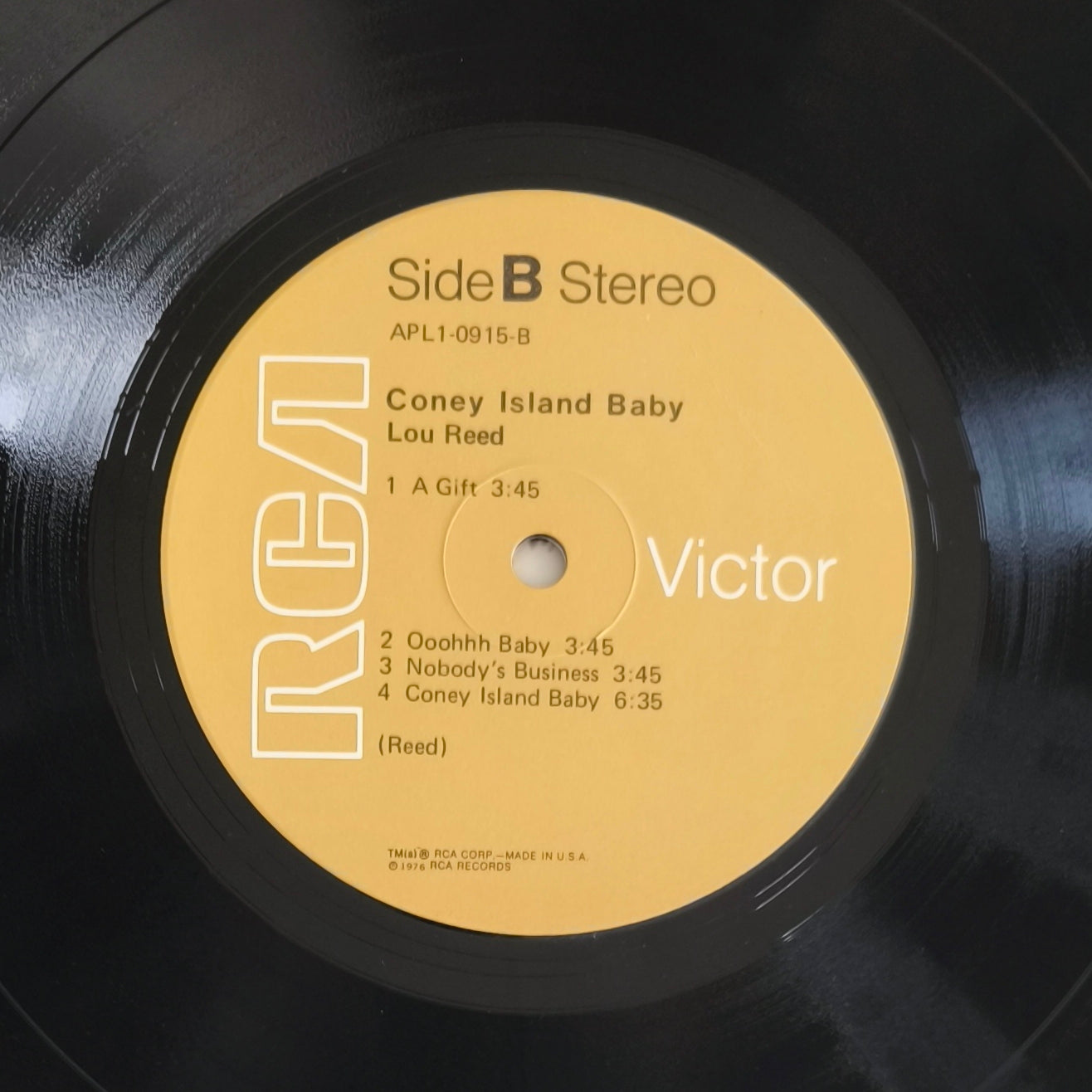 LOU REED - Coney Island Baby (Pressage US)