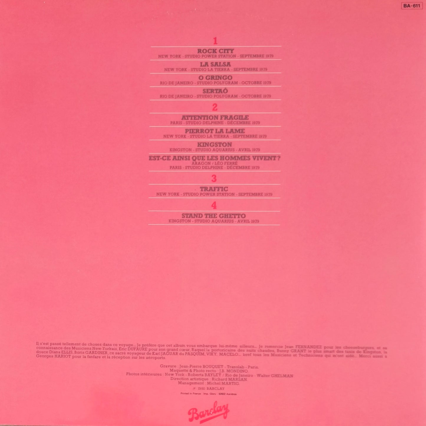 BERNARD LAVILLIERS - O Gringo