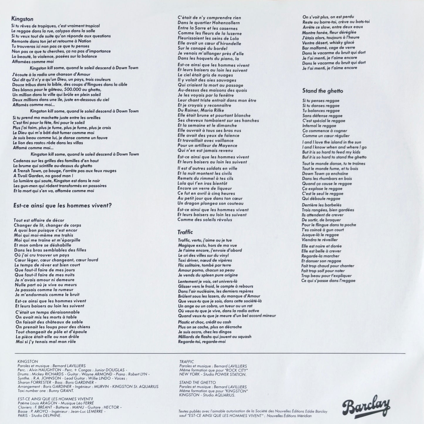 BERNARD LAVILLIERS - O Gringo