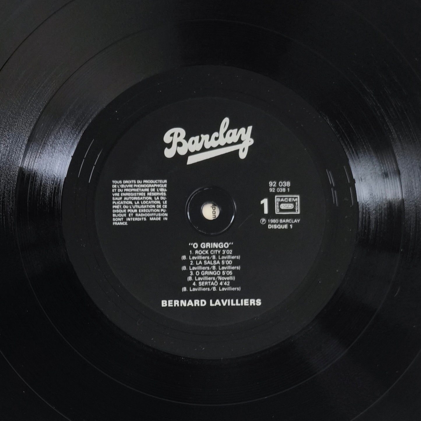 BERNARD LAVILLIERS - O Gringo