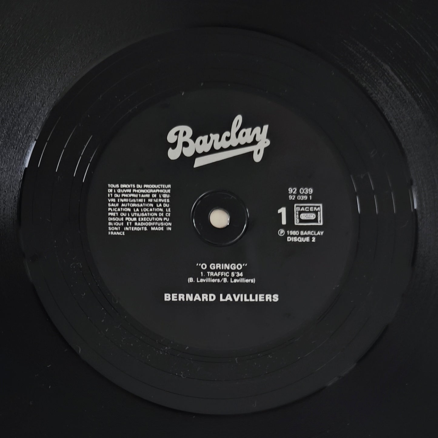 BERNARD LAVILLIERS - O Gringo