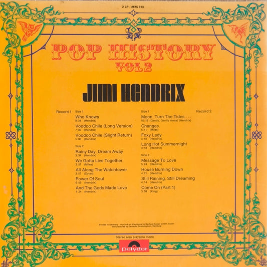 JIMI HENDRIX - Pop History Vol 2