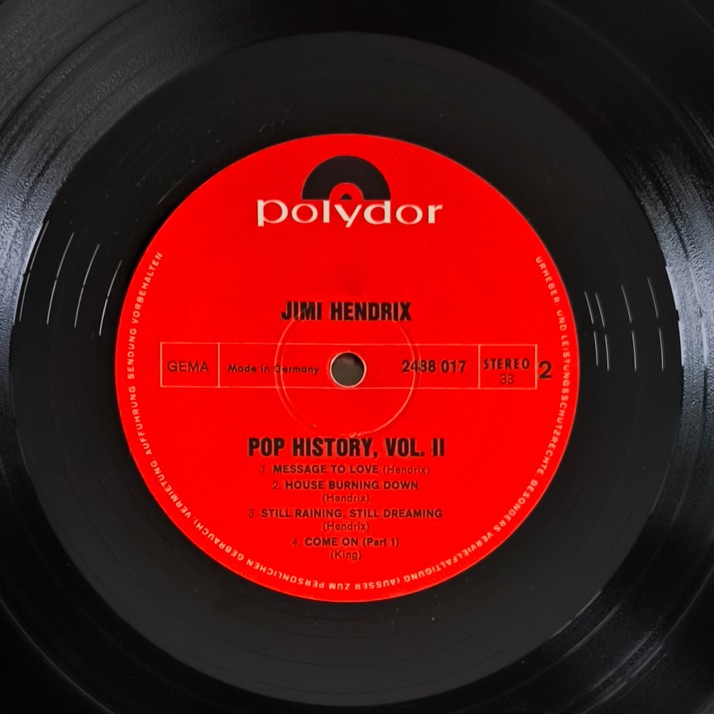 JIMI HENDRIX - Pop History Vol 2