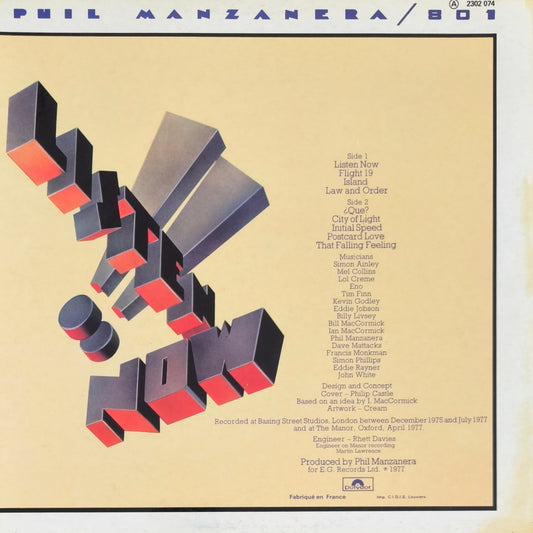 PHIL MANZANERA/801 - Listen Now