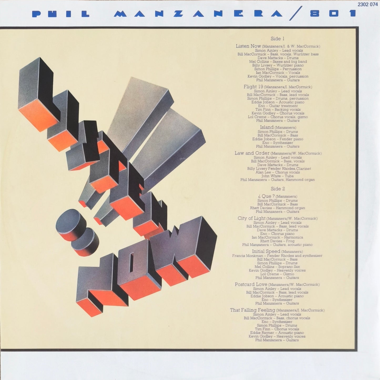 PHIL MANZANERA/801 - Listen Now