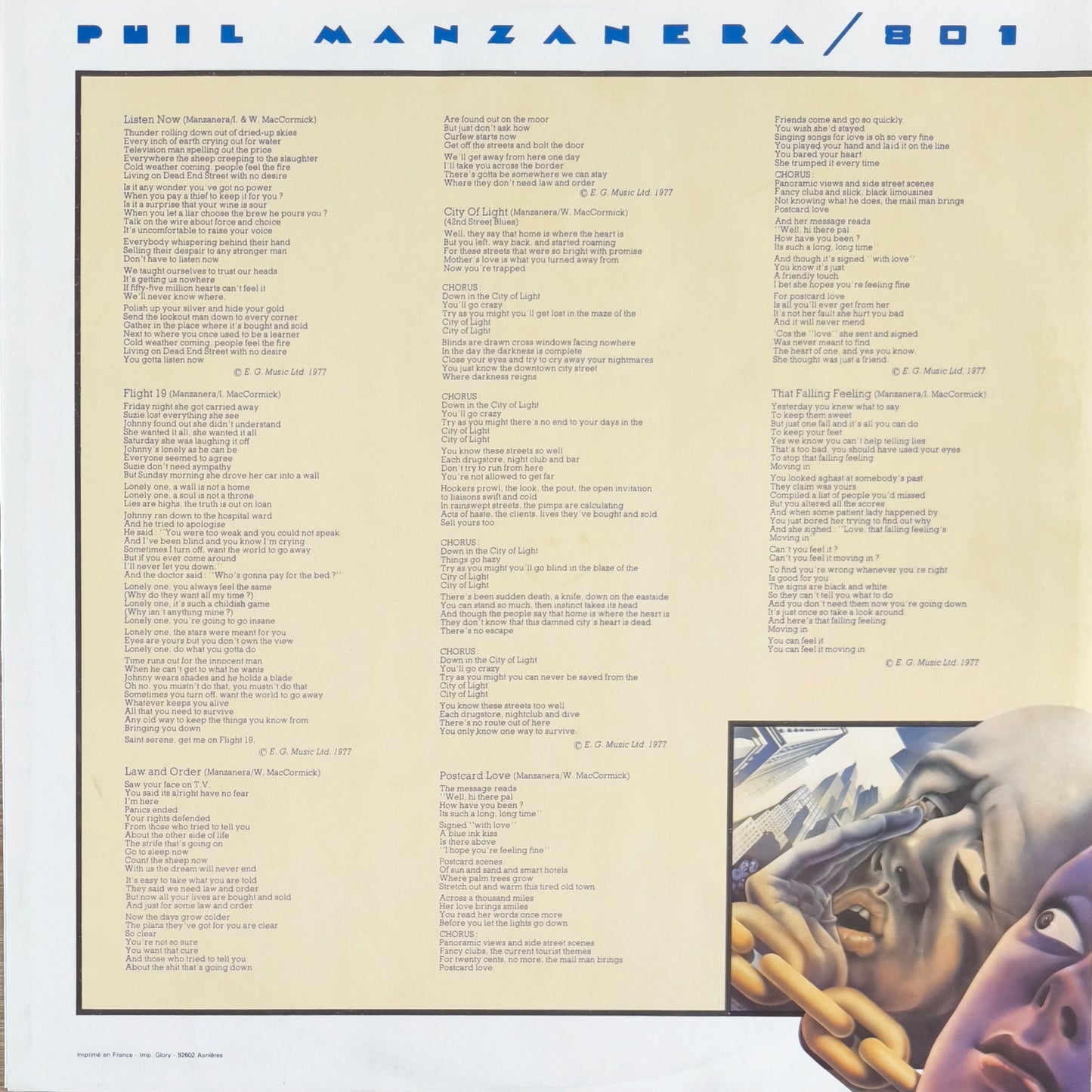 PHIL MANZANERA/801 - Listen Now