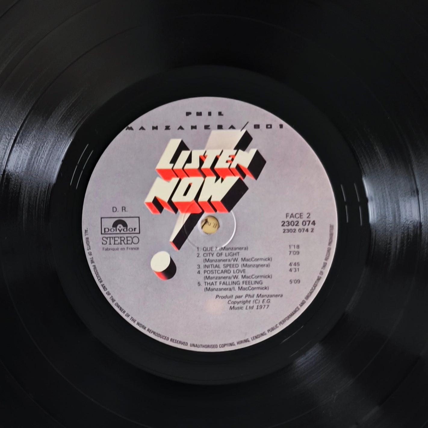 PHIL MANZANERA/801 - Listen Now