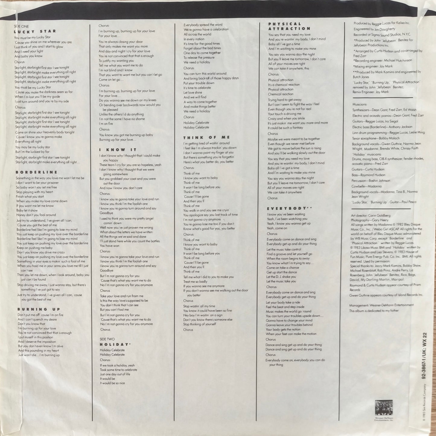 MADONNA - The First Album