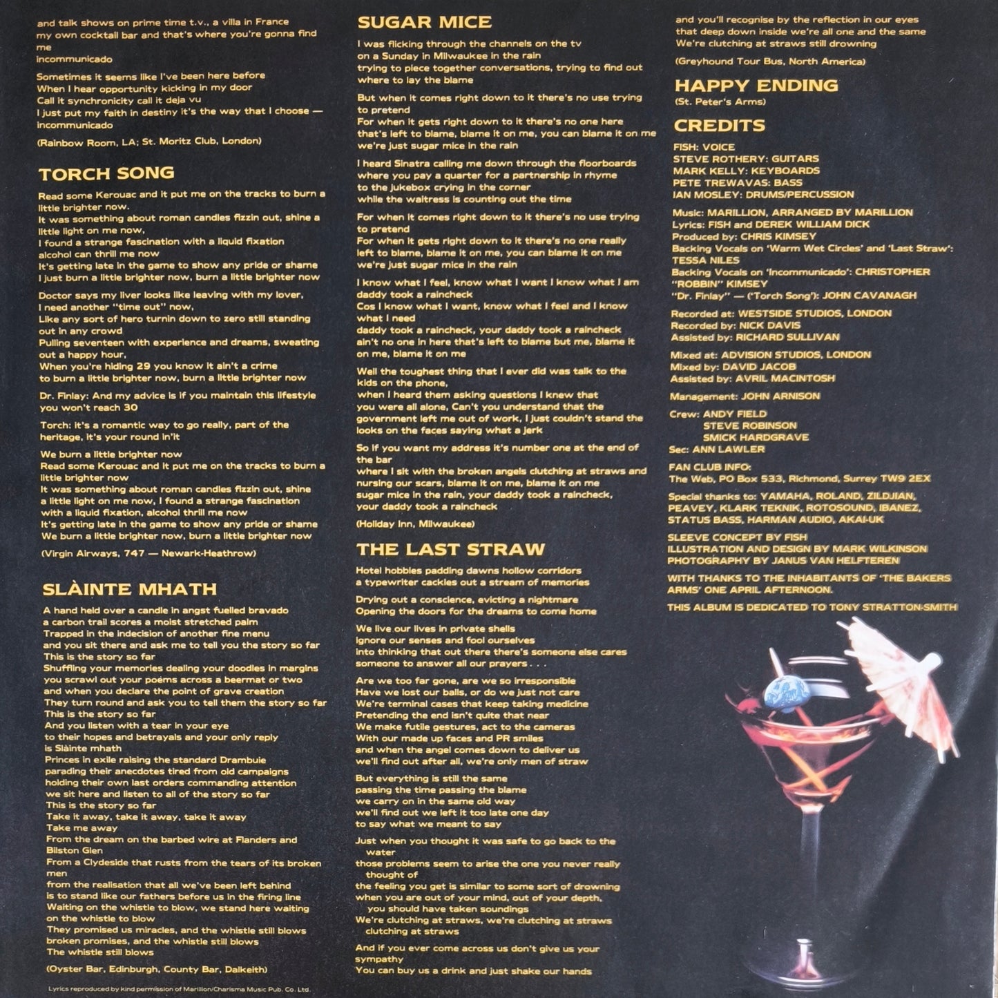 MARILLION - Clutching At Straws