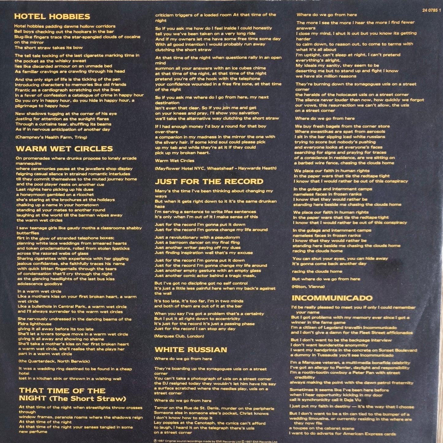 MARILLION - Clutching At Straws