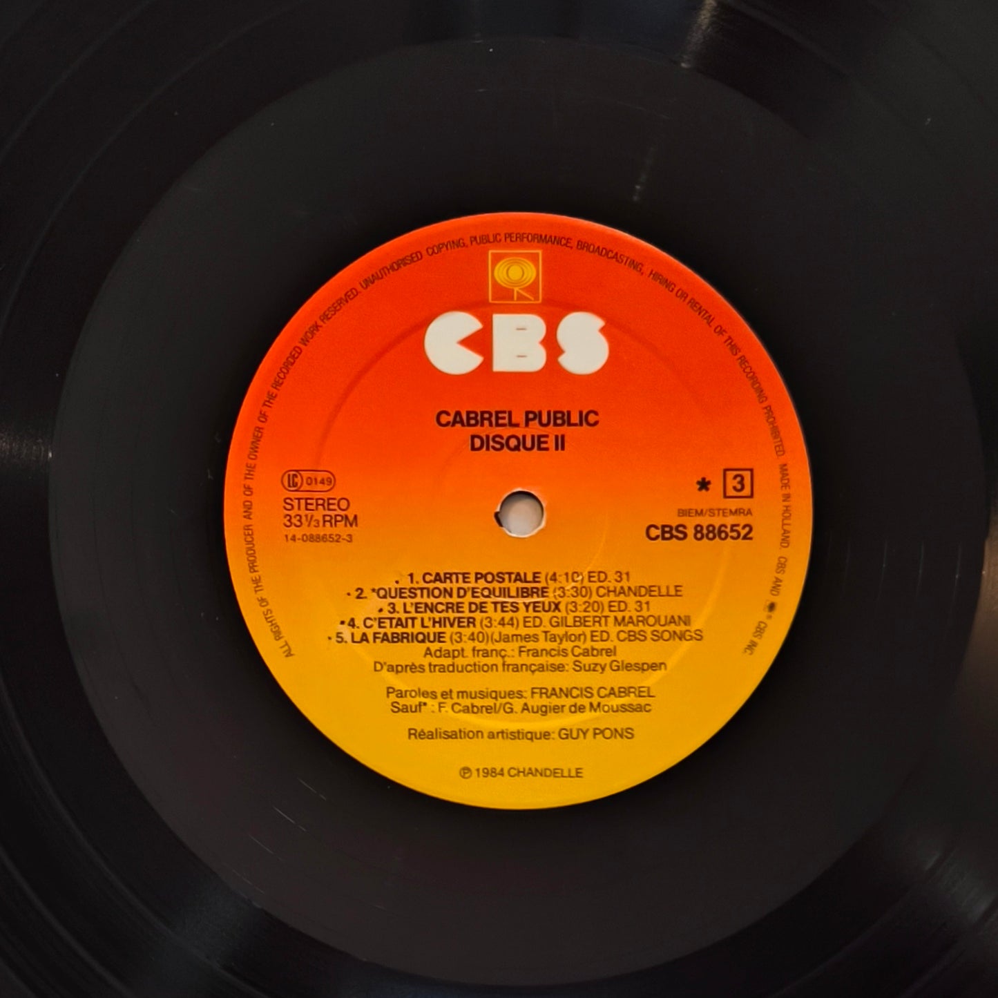 FRANCIS CABREL - Cabrel Public