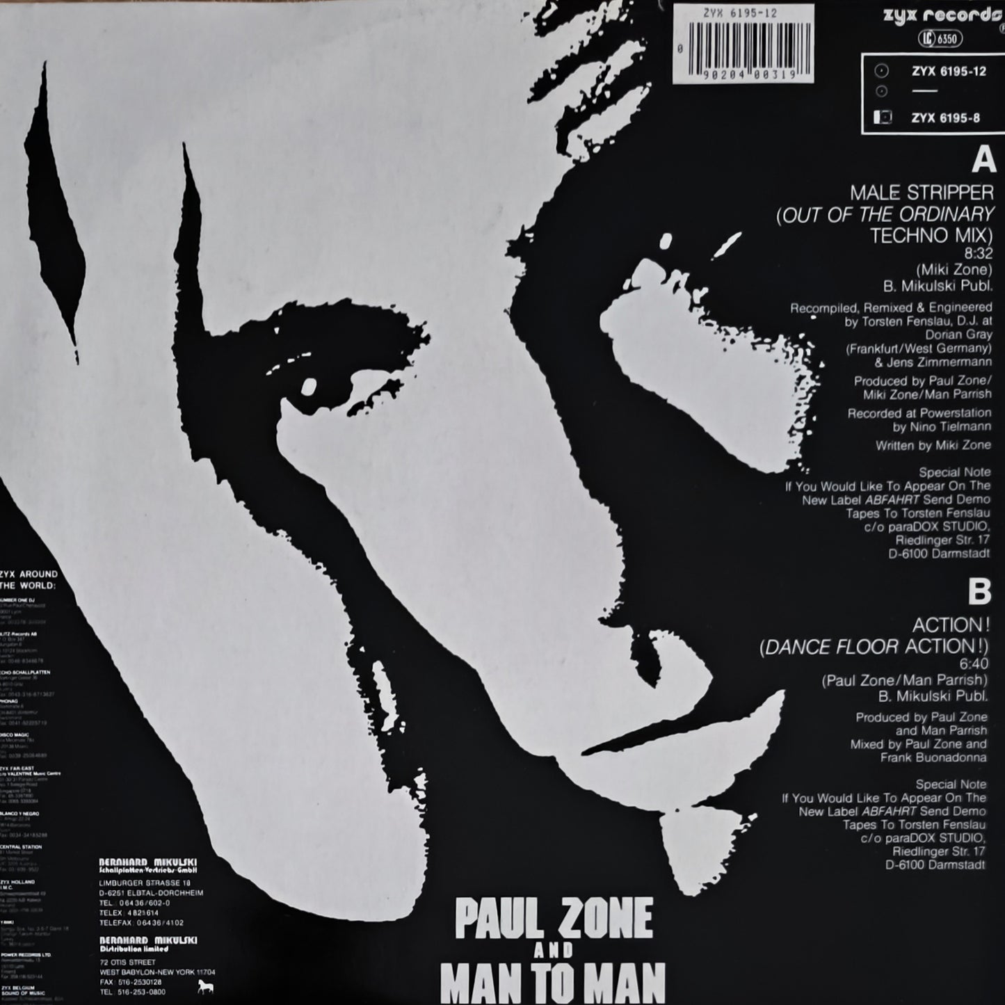 PAUL ZONE AND MAN TO MAN Featuring MAN PARRISH - Male Stripper (Out Of The Ordinary Techno Mix)