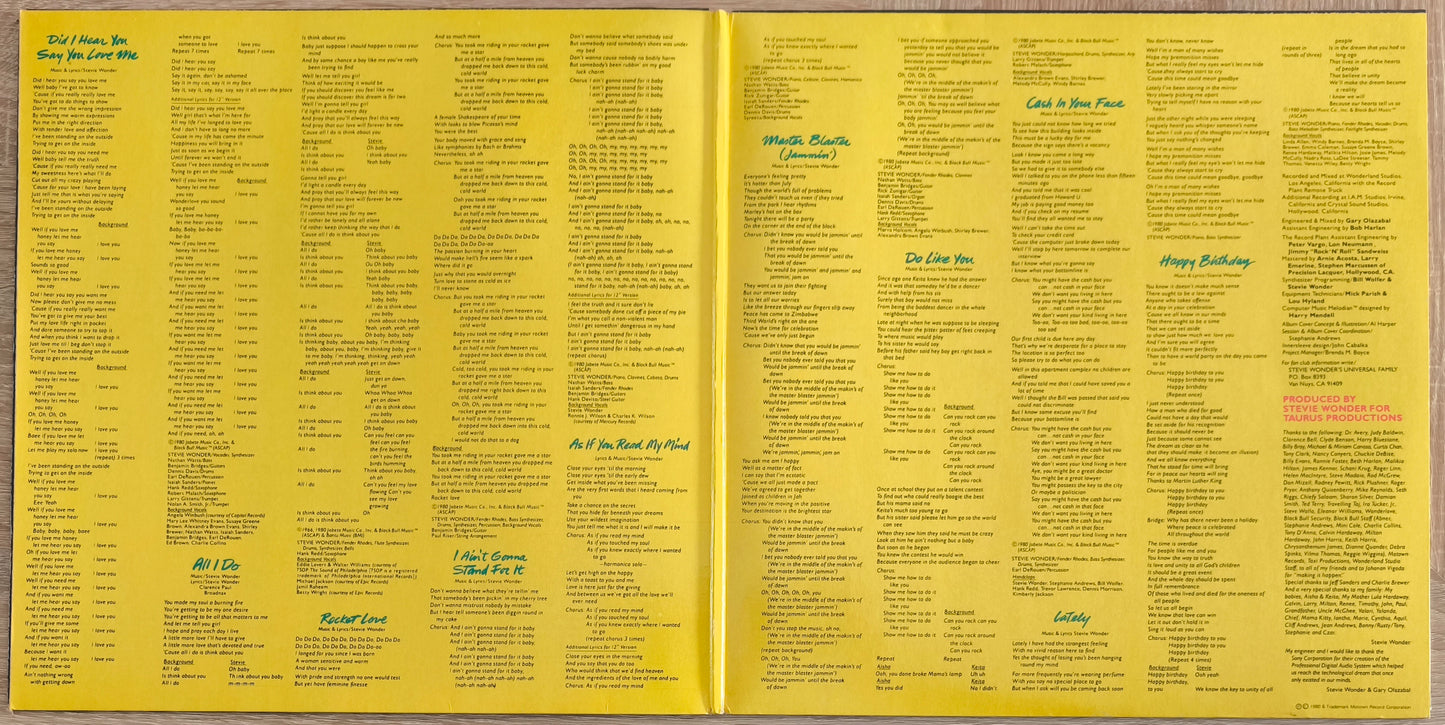 STEVIE WONDER  - Hotter than July