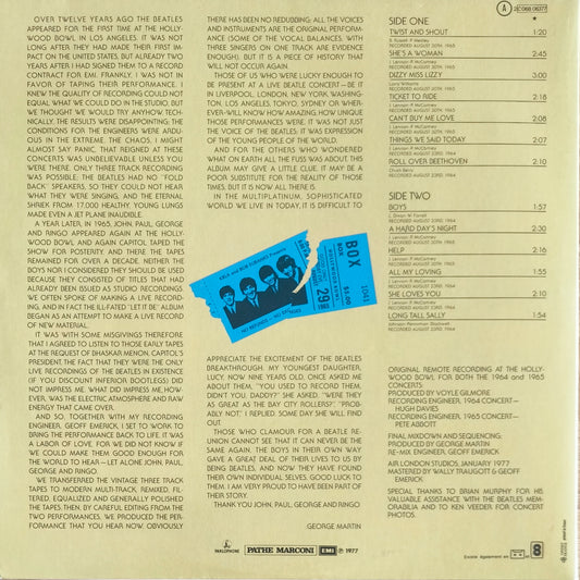 THE BEATLES - The Beatles At The Hollywood Bowl